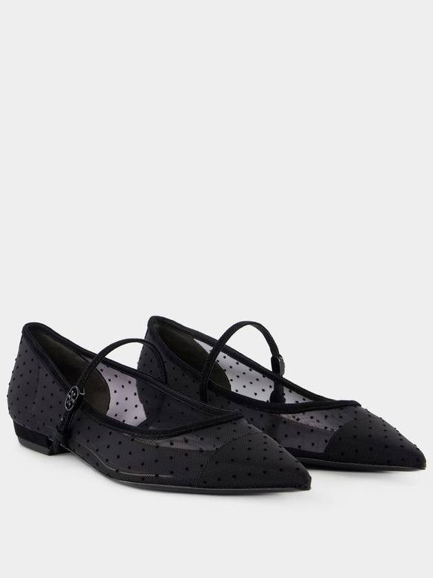 Double T Buckle Mary Jane Ballerinas - Tory Burch - Synthetic - Black - TORY BURCH - BALAAN 2