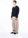 Men s M243TP07NY Dense Cable V neck Knit Navy - CHANCE'S NOI - BALAAN 6