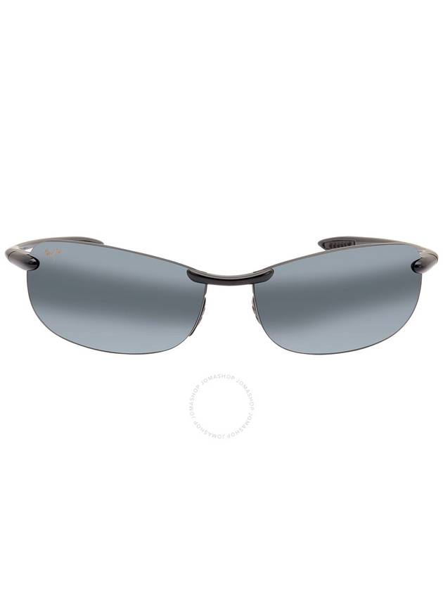 Maui Jim Makaha Grey Oval Unisex Sunglasses 405-02 65 - MAUI JIM - BALAAN 1