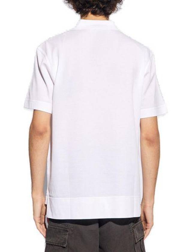 Embroidered Logo Cotton Polo Shirt White - GIVENCHY - BALAAN 4