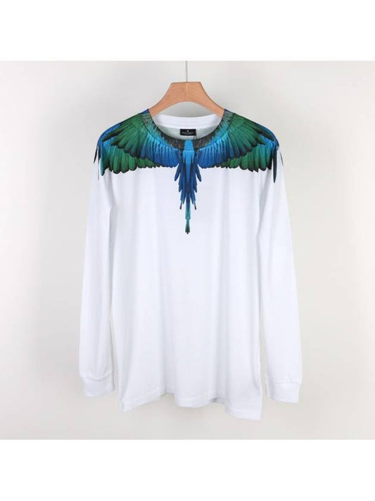 Wings LS Cotton Long Sleeve T-Shirt White - MARCELO BURLON - BALAAN 2