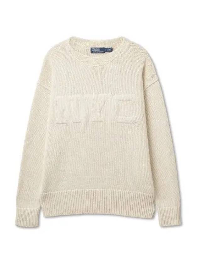 NYC Cotton Linen Sweater Cream - POLO RALPH LAUREN - BALAAN 1