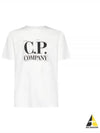 Graphic Logo Print Short Sleeve T-Shirt White - CP COMPANY - BALAAN 2