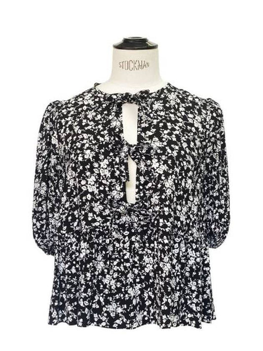 Women's Flower Pattern Blouse - GANNI - BALAAN 1