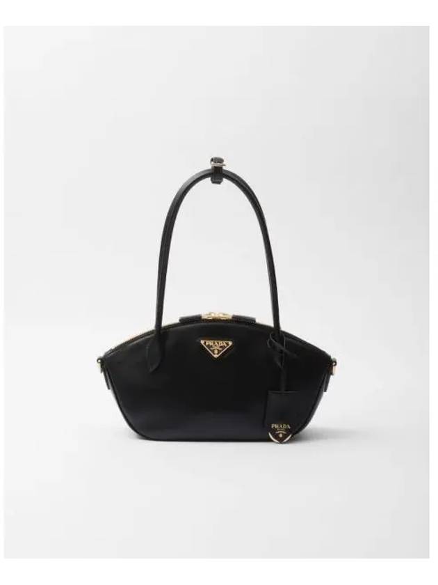 Small Leather Hand Shoulder Bag Black - PRADA - BALAAN 2