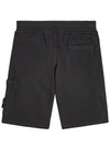 Kids Wappen Patch Fleece Shorts Black - STONE ISLAND - BALAAN 4