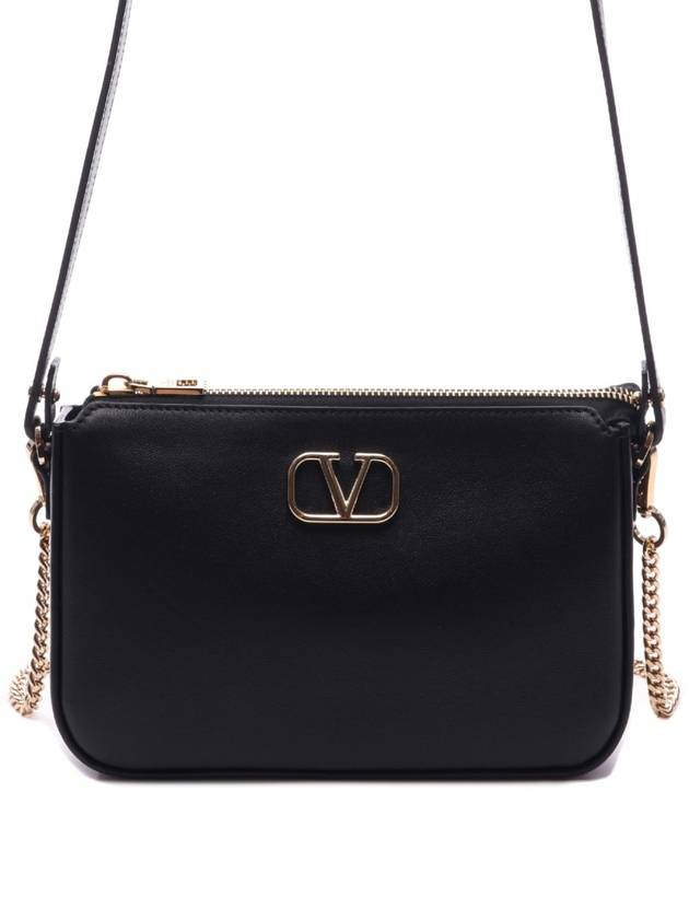 V Logo Signature Mini Shoulder Bag Black - VALENTINO - BALAAN 3