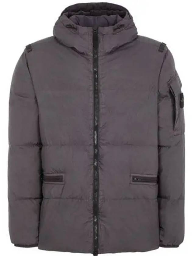 Men's Wappen Patch Crinkle Wraps Padding Steel Grey - STONE ISLAND - BALAAN 2