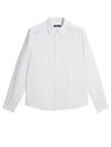 Slim Linen Melange Long Sleeve Shirt White - J.LINDEBERG - BALAAN 2