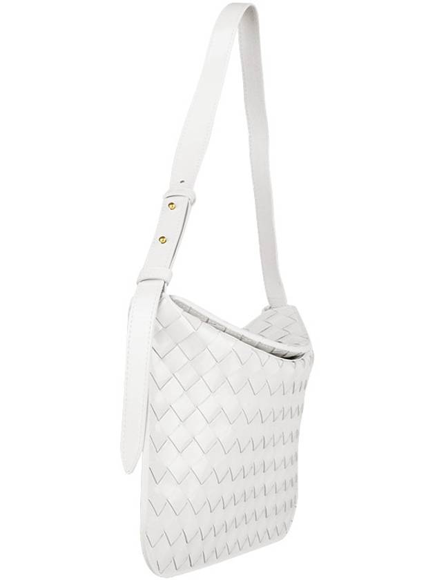 Intrecciato Flap Shoulder Bag White - BOTTEGA VENETA - BALAAN 4