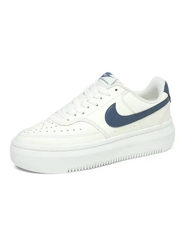 Women's Court Vision Alta Low Top Sneakers Blue White - NIKE - BALAAN 5