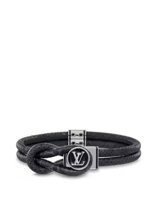 Loop It Monogram Bracelet Silver Black - LOUIS VUITTON - BALAAN 2