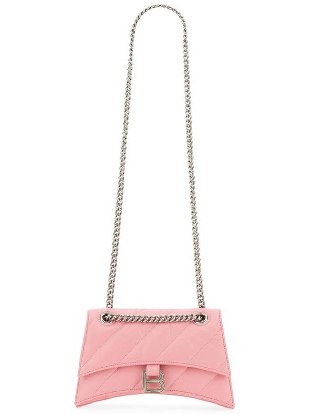 Crush Quilted Small Leather Cross Bag Pink - BALENCIAGA - BALAAN 4