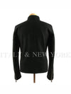 Zip Detail Wool Zip-Up Jacket Black - DOLCE&GABBANA - BALAAN 4