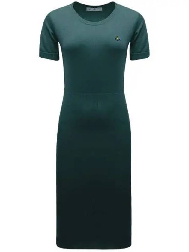 Women's ORB Knit Blend Short Dress Emerald Green - VIVIENNE WESTWOOD - BALAAN 2