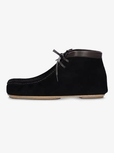 Suede Moccasin Sports Boots Black A23SS01QDBLACK - AURALEE - BALAAN 1