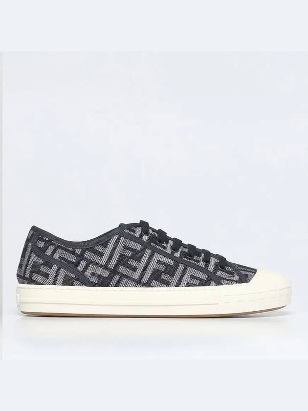 Domino FF Morty Denim Low Top Sneakers Blue - FENDI - BALAAN 3