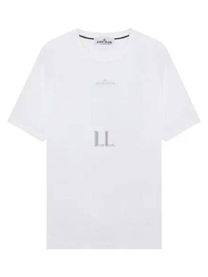 Small Logo Print Short Sleeve T-Shirt White - STONE ISLAND - BALAAN 2