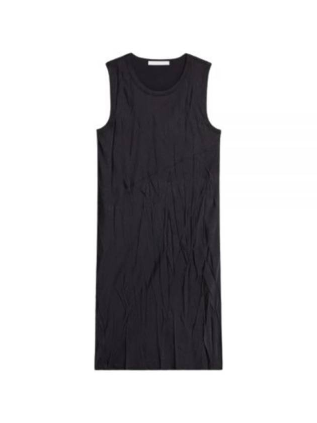 Crushed Satin Tank Mini Dress Black - HELMUT LANG - BALAAN 2