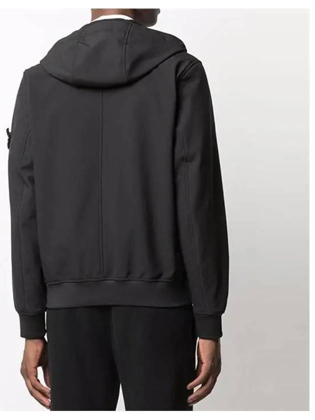 Soft Shell Brushed Lining Zip Up Hoodie Black - STONE ISLAND - BALAAN 5