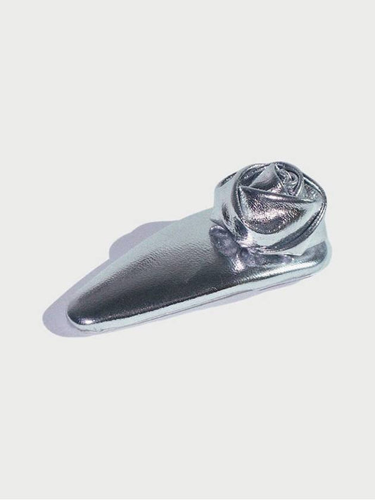 FLOWER CORSAGE HAIR PIN SILVER Rose hairpin - USITE - BALAAN 1