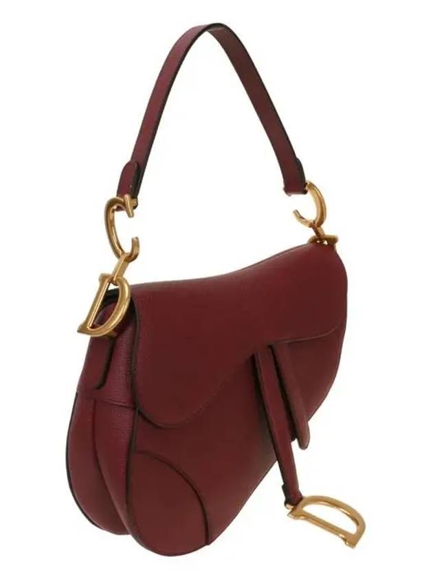 Saddle Grained Calfskin Shoulder Bag Red - DIOR - BALAAN 3