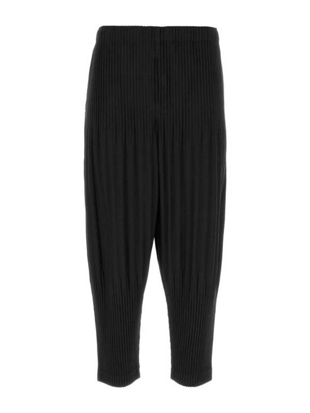 Pleated Straight Pants Black - ISSEY MIYAKE - BALAAN 1