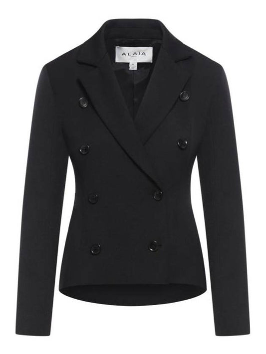 Double Breasted Blazer Black - ALAIA - BALAAN 1