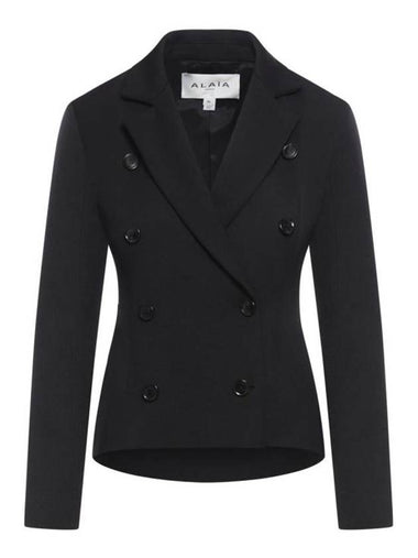 Double Breasted Blazer Black - ALAIA - BALAAN 1