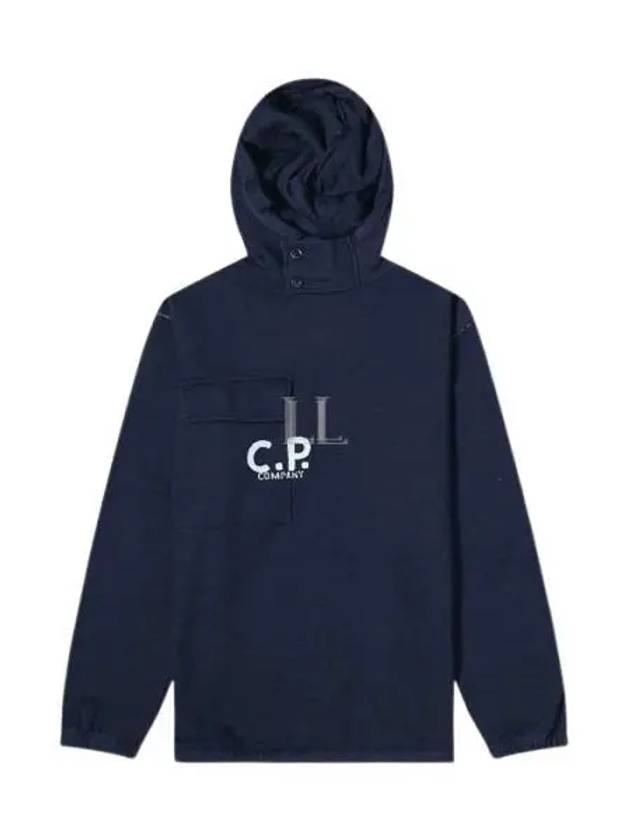 Indigo Fleece Hoodie Blue - CP COMPANY - BALAAN 2