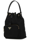 Duet Re-Nylon Bucket Bag Black - PRADA - BALAAN 5