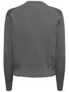 Heart Logo Wool Cardigan Heather Grey - AMI - BALAAN 3