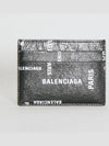 Bal Paris Allover Cash Card Holder Black - BALENCIAGA - BALAAN 4