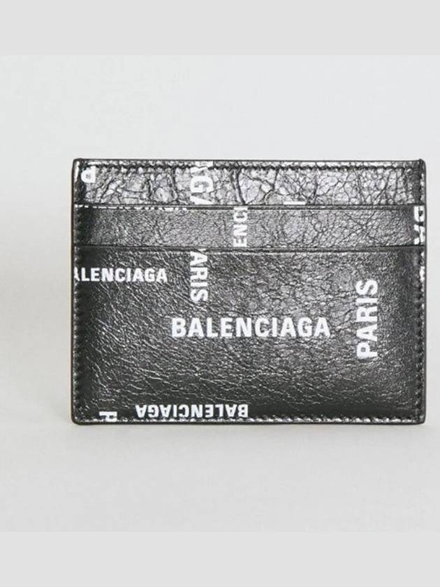 Bal Paris Allover Cash Card Holder Black - BALENCIAGA - BALAAN 4