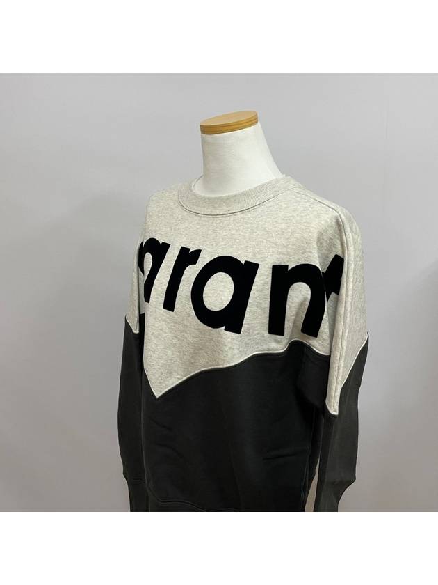 Houston Two-Tone Logo Cotton Sweatshirt Black - ISABEL MARANT ETOILE - BALAAN 3