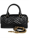 GG Marmont Small Top Handle Bag Black - GUCCI - BALAAN 3