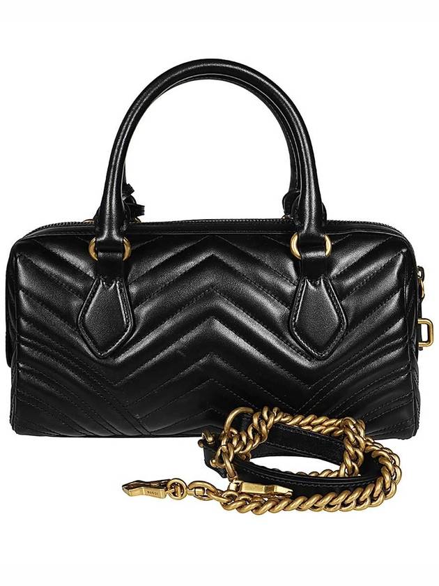 GG Marmont Small Top Handle Bag Black - GUCCI - BALAAN 3