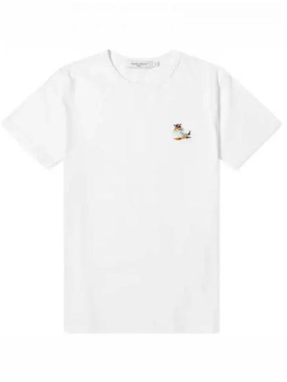 Dressed Fox Patch Classic Cotton Short Sleeve T-Shirt White - MAISON KITSUNE - BALAAN 2