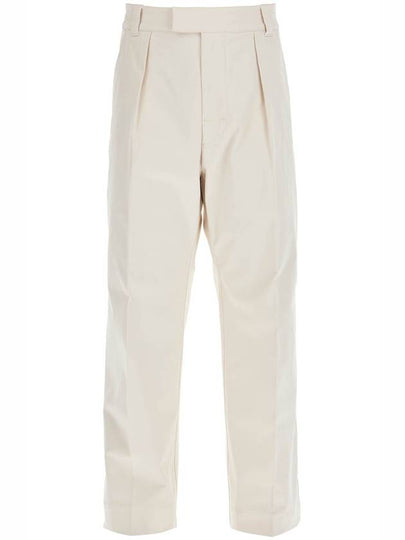 Cotton drill straight pants light beige - MONCLER - BALAAN 2