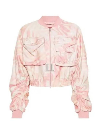 G Khlow Zebra Camo Twill Cargo Bomber Jacket Pink - DIESEL - BALAAN 2