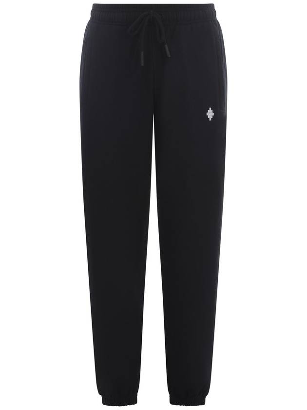 Cross Relaxed Drawstring Track Pants Black - MARCELO BURLON - BALAAN 2