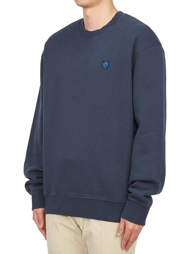 Tonal Fox Head Patch Sweatshirt  Navy - MAISON KITSUNE - BALAAN 3