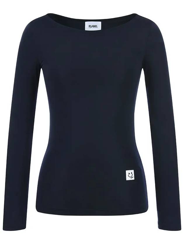 Slim fit long sleeve t-shirt MW3ME235D NVY - P_LABEL - BALAAN 11