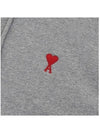 Heart Small Logo Hoodie Grey - AMI - BALAAN 7