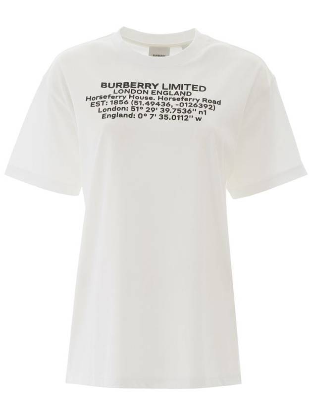 location logo short sleeve t-shirt white - BURBERRY - BALAAN 1