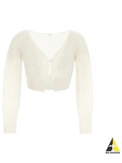 Le Alzou Cropped Cardigan White - JACQUEMUS - BALAAN 2