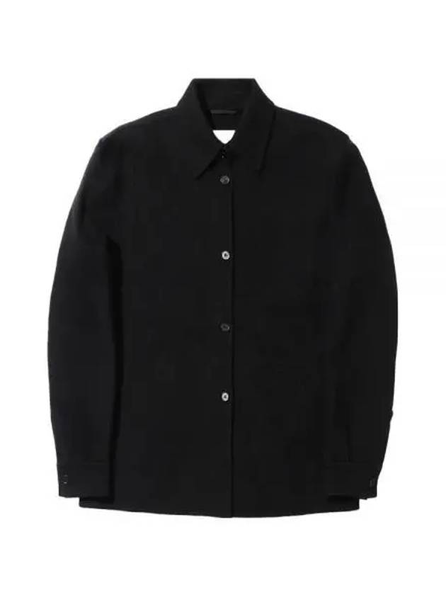 Women's Wool Shirt Jacket Black - JIL SANDER - BALAAN 2