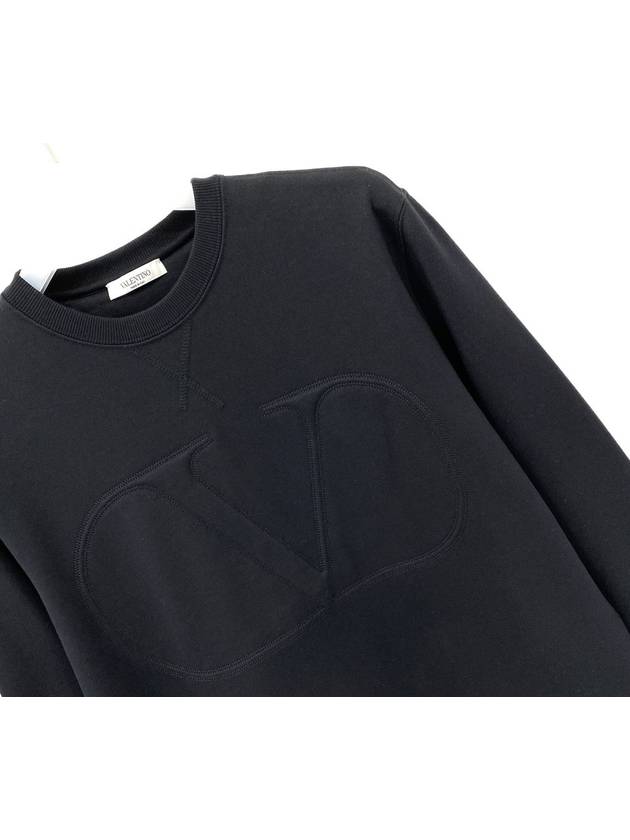 V Logo Print Sweatshirt Black - VALENTINO - BALAAN 3