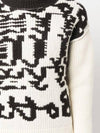 Crew Neck Graphic Wool Knit Top Ivory - BOTTEGA VENETA - BALAAN 5