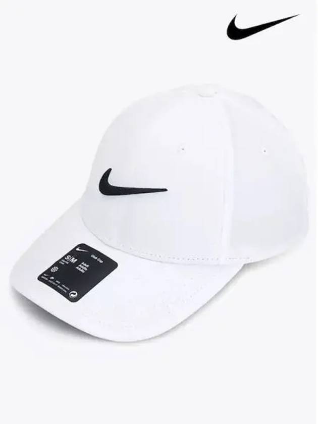 2024 Dri Fit Club Ball Cap Baseball Hat White Domestic Product GPV223020108979 - NIKE - BALAAN 1